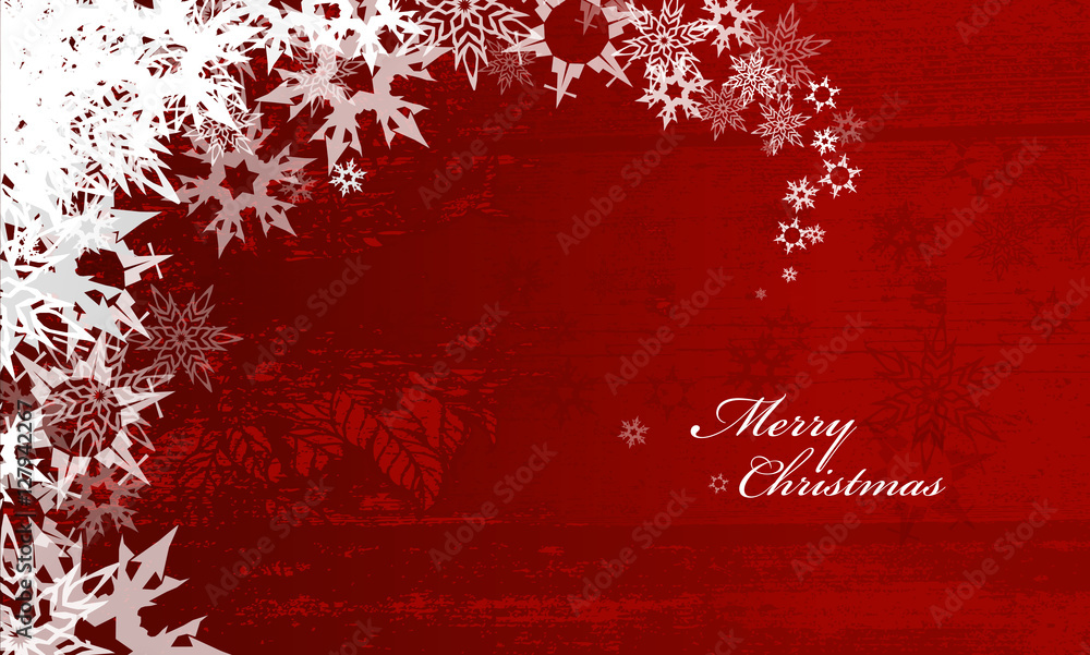 Abstract background with snowflakes and Merry Christmas text - w Abstract background with snowflakes and Merry Christmas text - w