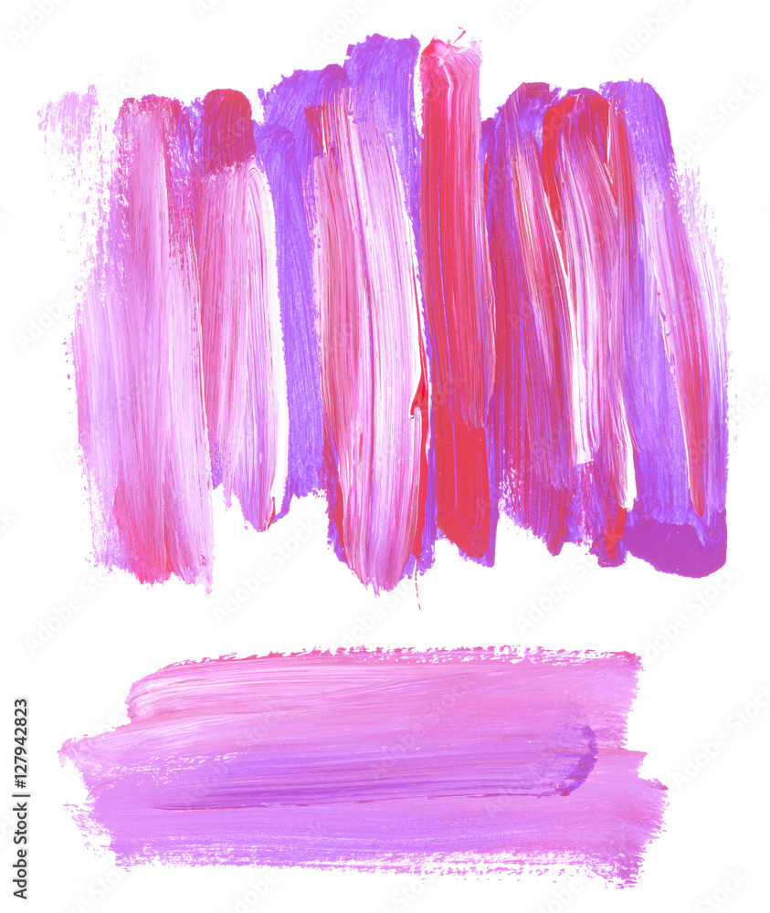 Paint daub pink background. Handmade brush stroke for backdrop.