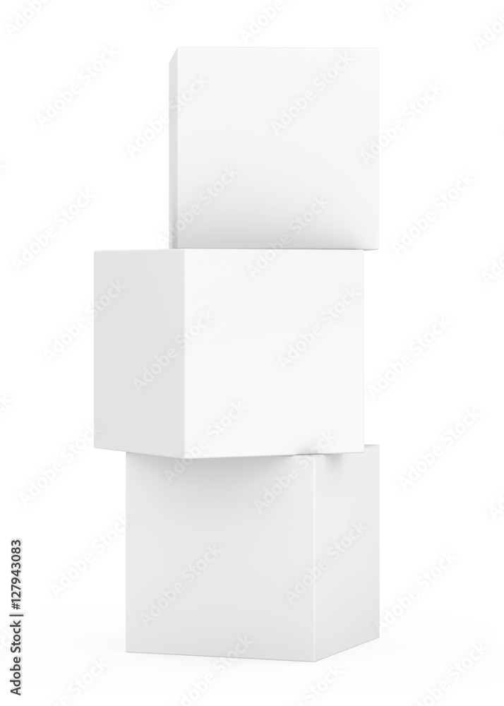 Cubes stacked building concept on white background with reflection. 3d rendering Cubes stacked building concept on white background with reflection. 3d rendering
