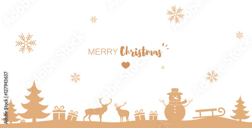 Merry Christmas ! Winter landscape
