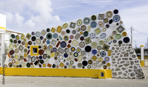 Typical Portuguese ceramics in sagres Portugal