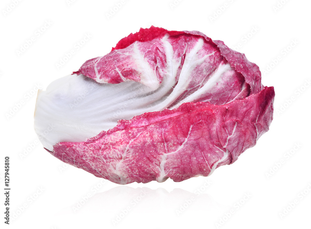 Obraz premium fresh radicchio (red salad) isolated on white background