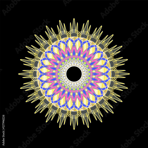 Gold pattern flower