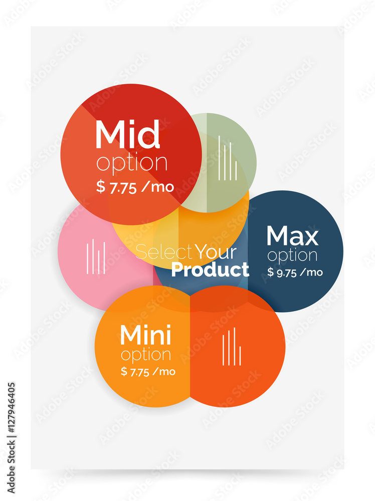 Option select infographic banner Option select infographic banner