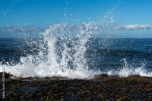 Splashing wave.