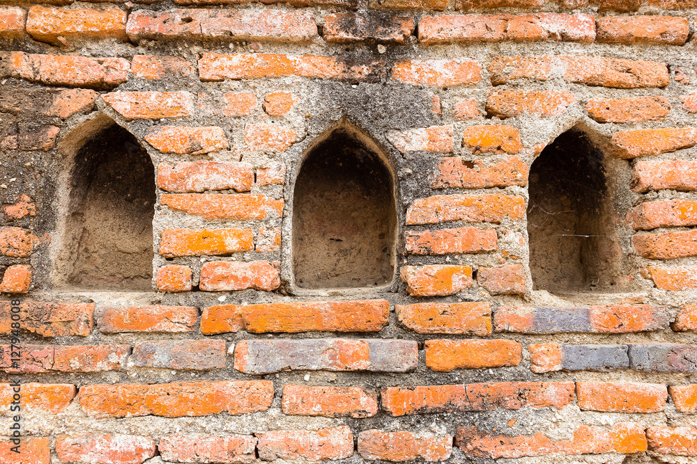 Old brick walls, the palace of King Rama, in Thailand. Old brick walls, the palace of King Rama, in Thailand.