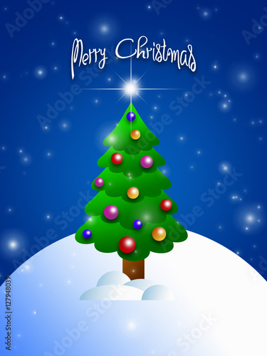 Merry Christmas greetings card