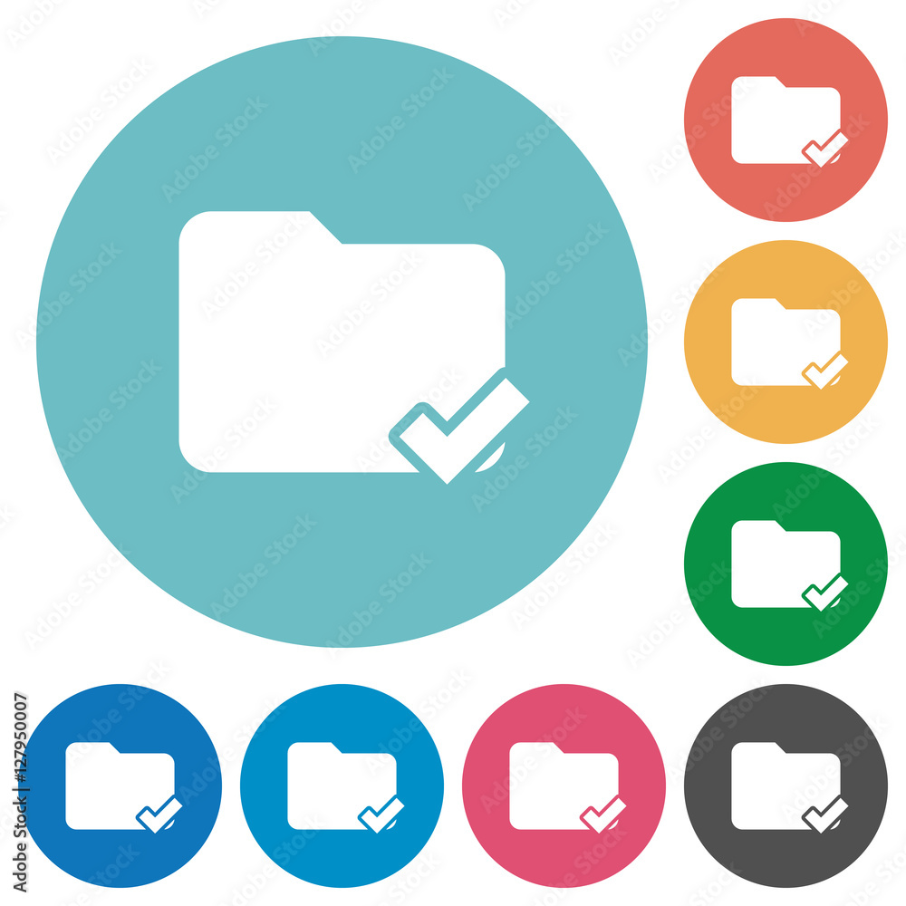 Folder ok flat icons Folder ok flat icons