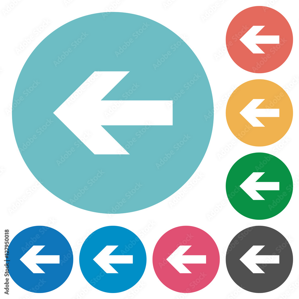 Left arrow flat icons Left arrow flat icons