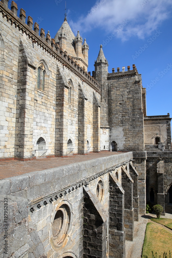 EVORA, PORTUGAL: View of the cathedral (Se) and the cloister