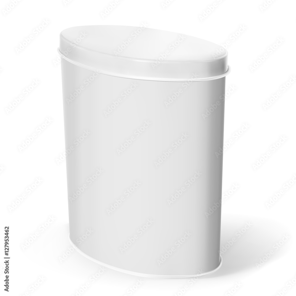 Mockup oval closed tin can with a lid. Isolated on white background. Mockup oval closed tin can with a lid. Isolated on white background.