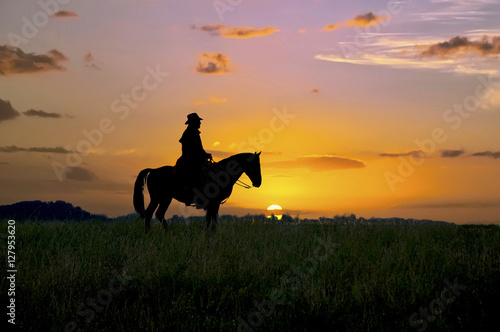Cowboy silhouette © outdoorsman