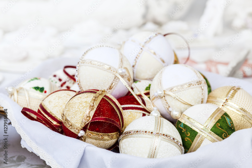 Christmas balls with textures Christmas balls with textures
