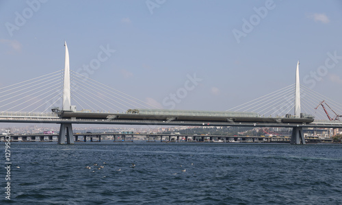 Golden Horn Metro Bridge in Istanbul