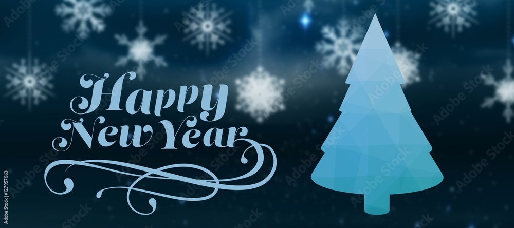 Composite image of elegant happy new year