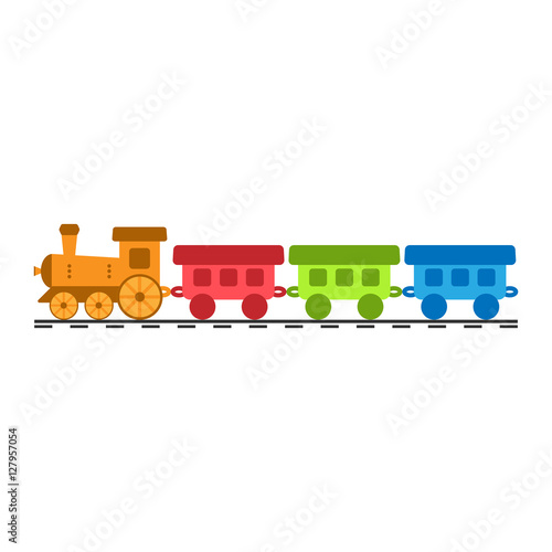 Vector illustration of a toy train
