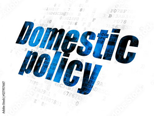 Political concept  Domestic Policy on Digital background