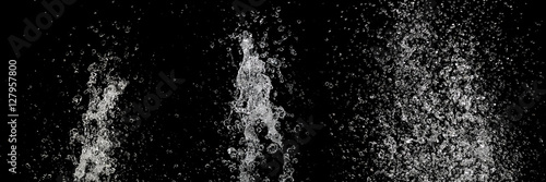 set of water splash isolated on black