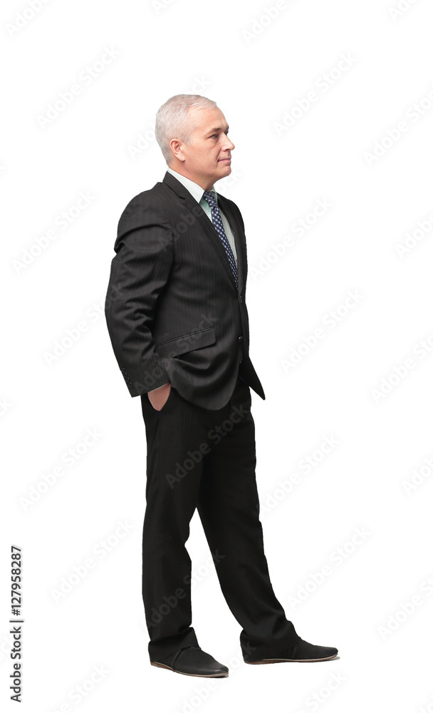 Portrait of an elegant mature business man on white background Portrait of an elegant mature business man on white background