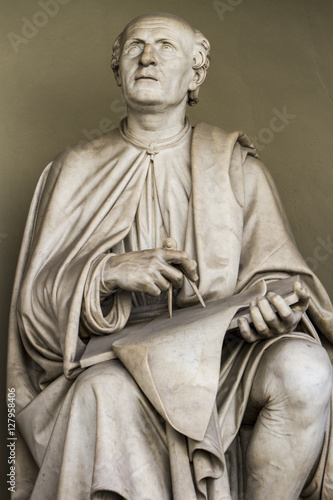 Filippo Brunelleschi statue in Florence, Italy photo