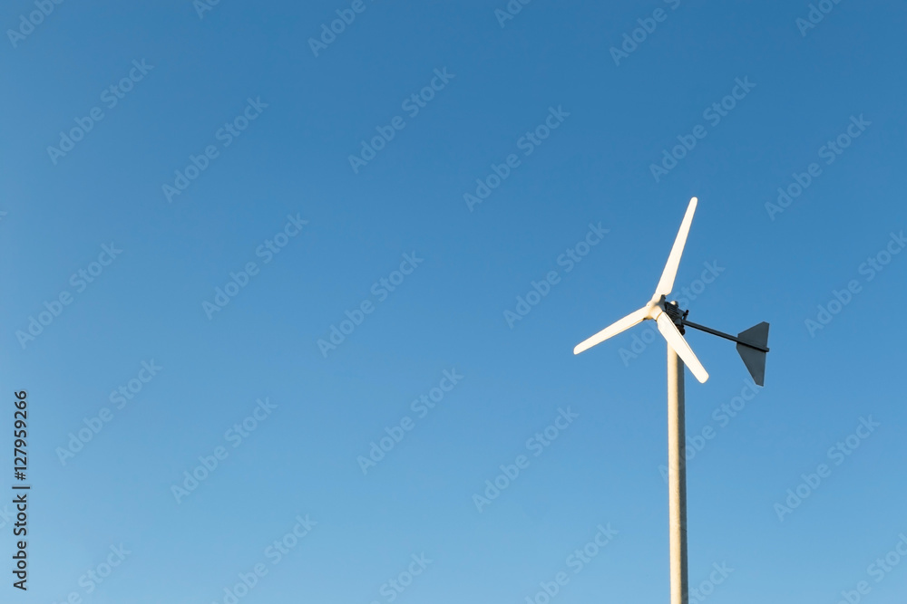 Close up of Wind turbine producing alternative energy Close up of Wind turbine producing alternative energy