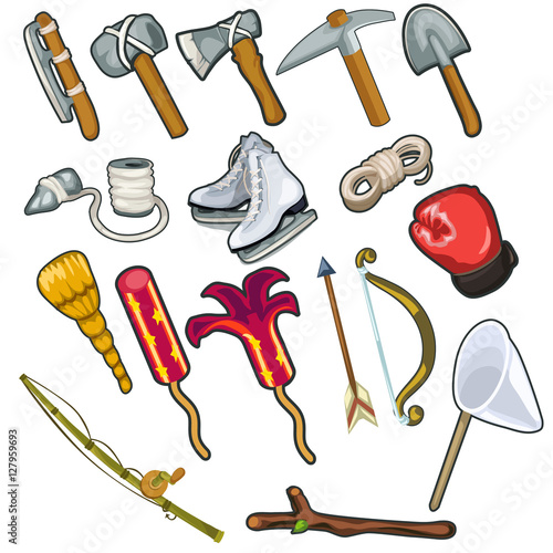 Set of metallurgical and textile industries item