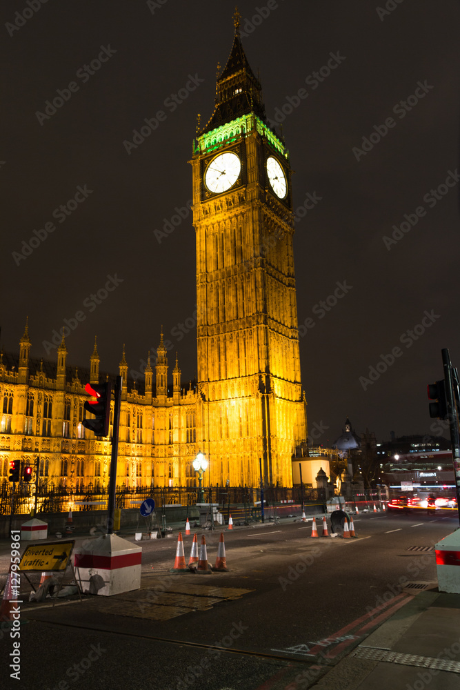 Obraz premium Big Ben in London bei Nacht