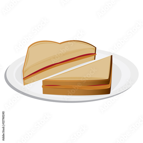 wheat bread peanut butter and jelly sandwich