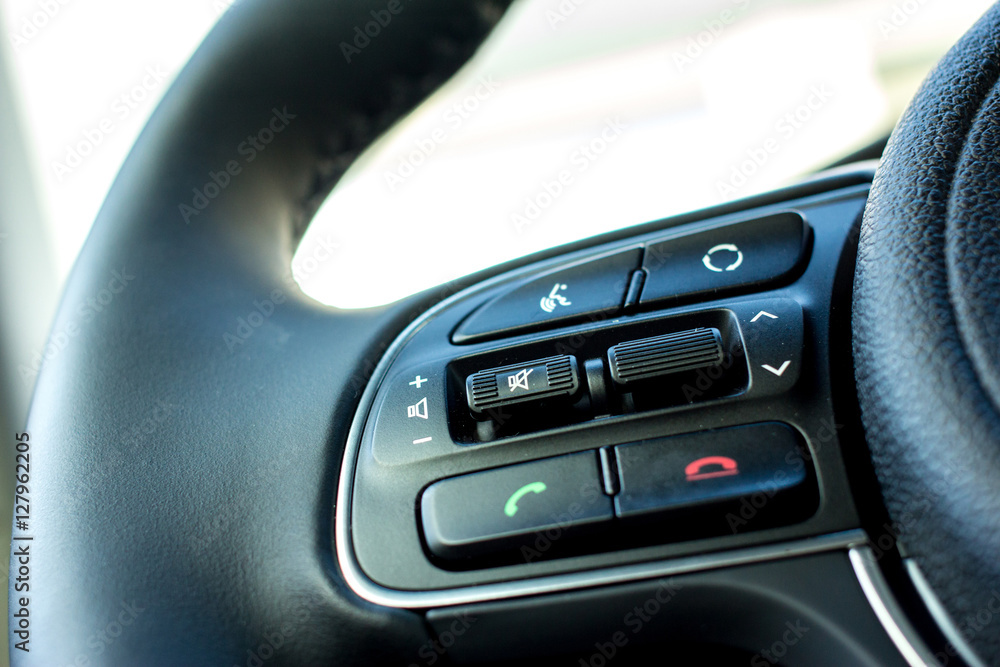 Naklejka premium Car audio control buttons