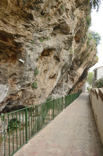 Street under cave in Ojen, Andalusia, Spain