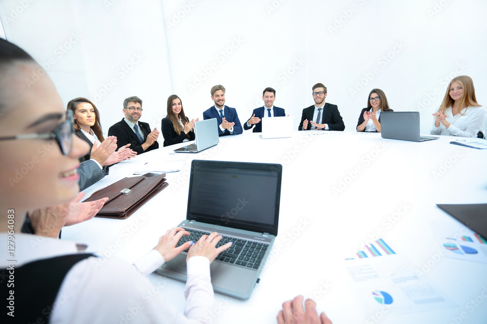 Business conference. Business meeting. Business people in formal