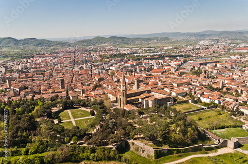 Panorama of the beautiful city of Arezzo in Tuscany - Italy