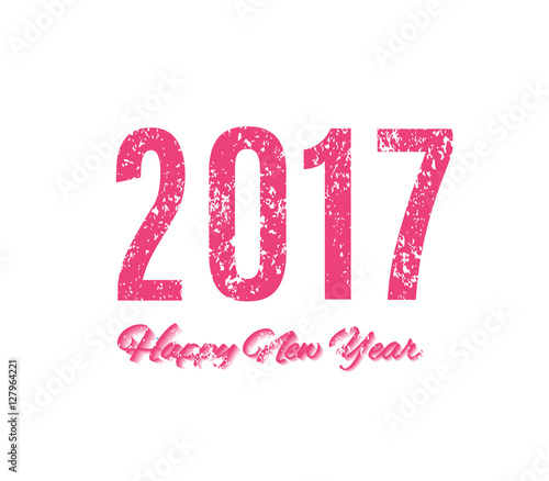 Happy new year 2017 Text Design vector