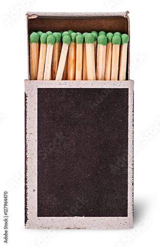Open box of matches vertically