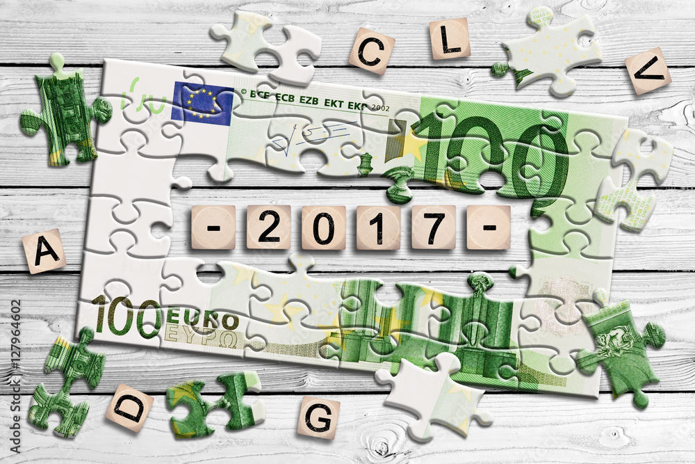 Geldschein - Würfel - Neujahr 2017