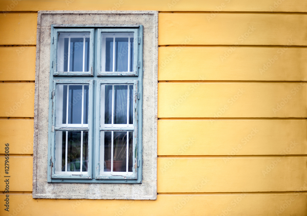 Window On Yellow Wall Window On Yellow Wall