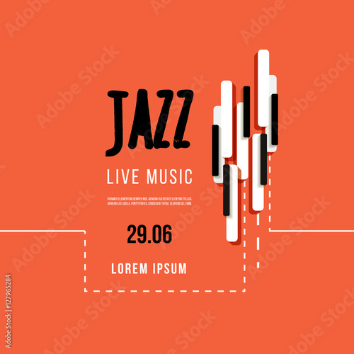 Photography Jazz music festival, poster background template