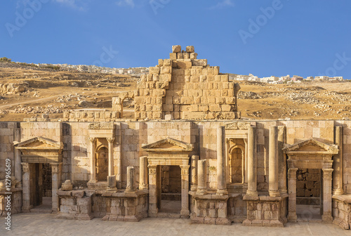 South theater, ancient roman city of Gerasa, modern Jerash, Jordan