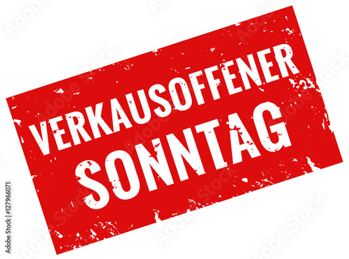 verkaufsoffener sonntag stempel