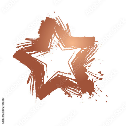 Stern Handzeichnung kupfer