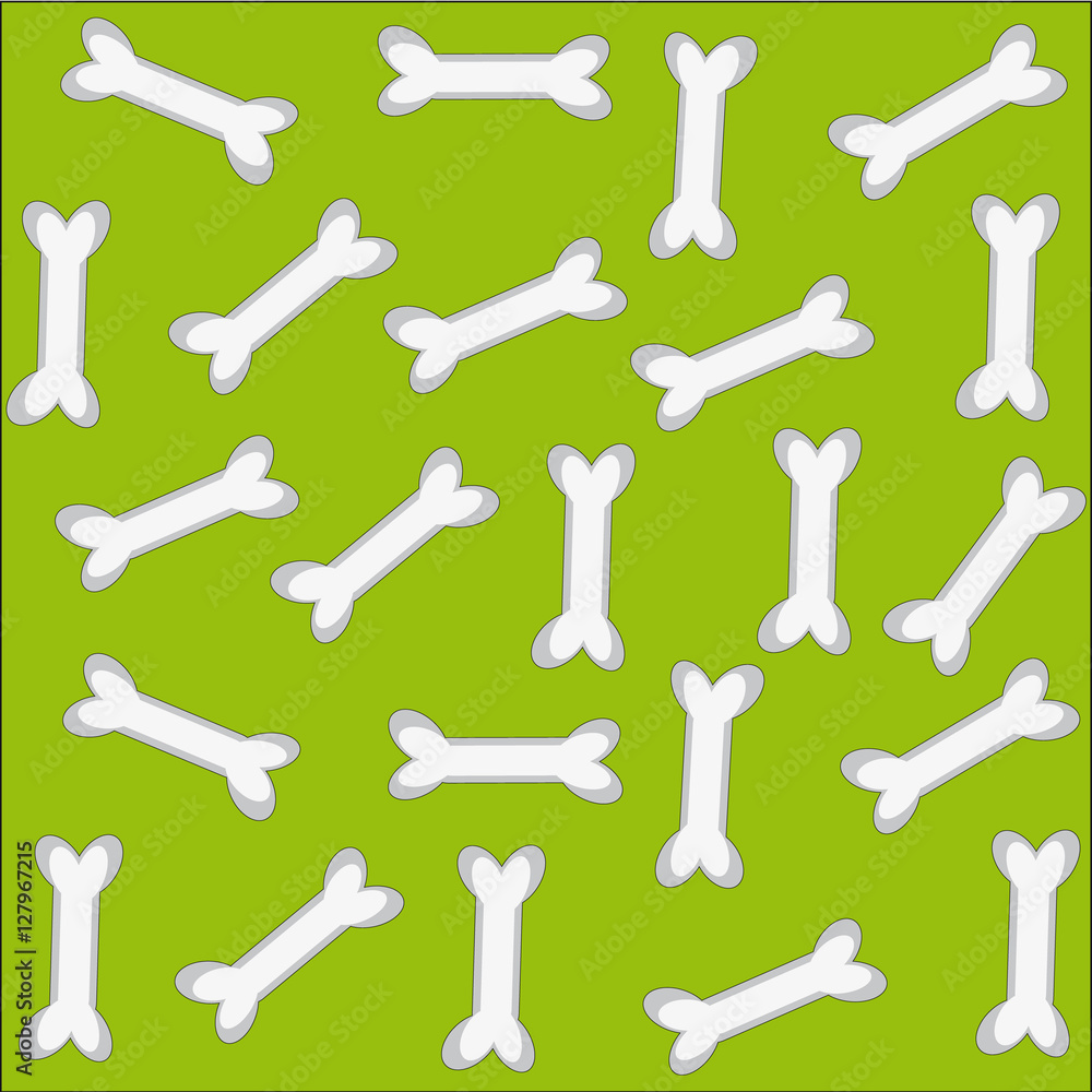 Dog bone on green background. Dog bone on green background.