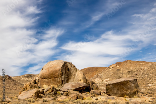 Rocks  Mountains and Sky at Alabama Hills  the Mobius Arch Loop