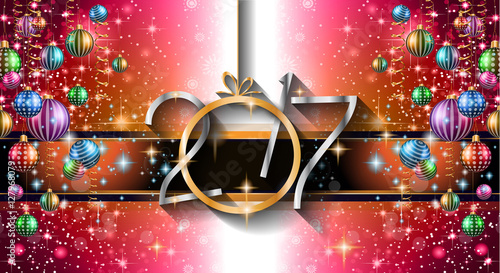 2017 Happy New Year Background for your Seasonal Flyers