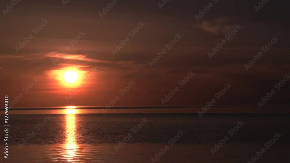 Ocean at Sunset, near Sciacca in Sicily, Italy, Time Lapse Ocean at Sunset, near Sciacca in Sicily, Italy, Time Lapse