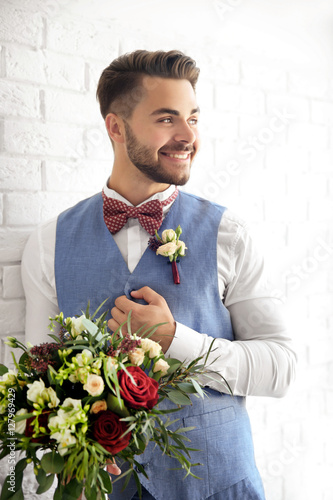 Groom on his wedding day