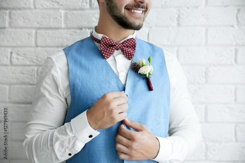 Groom on his wedding day