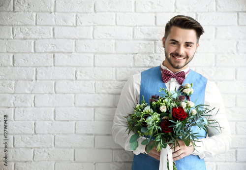 Groom on his wedding day