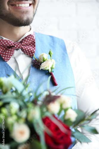 Groom on his wedding day