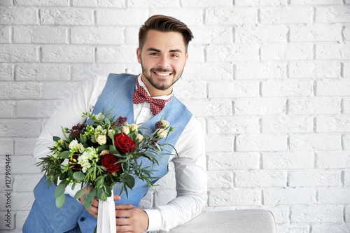 Groom on his wedding day