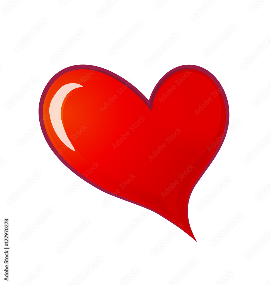 Love heart valentines symbol logo